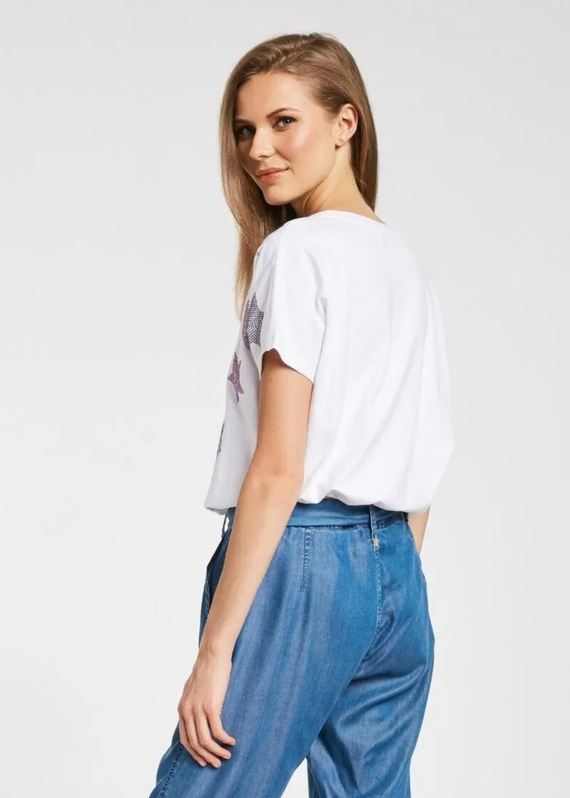 Cotton T-Shirt with Stars