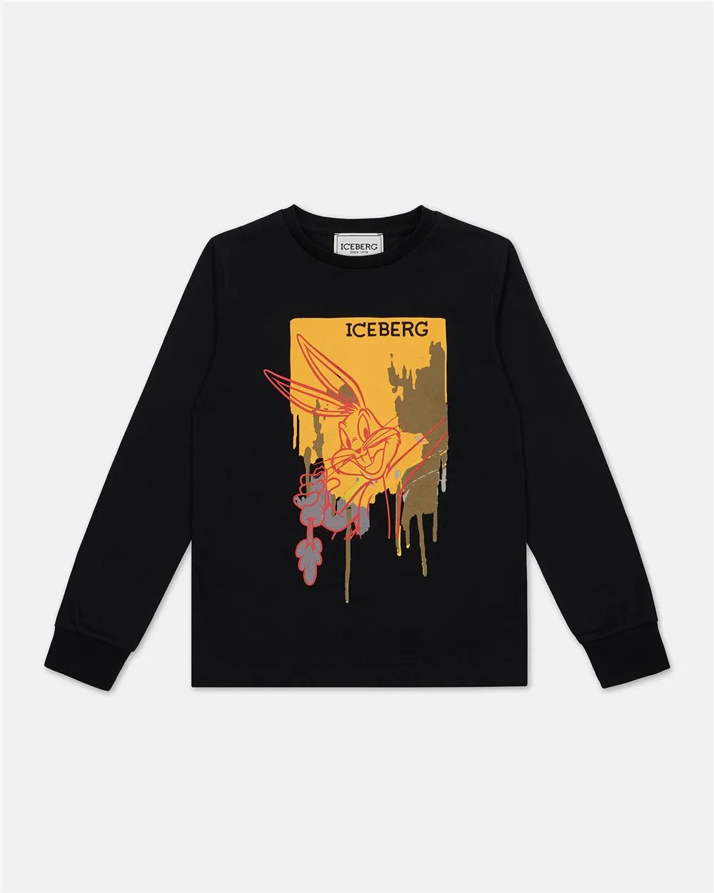 Black Looney Tunes Graphic Crewneck Fleece