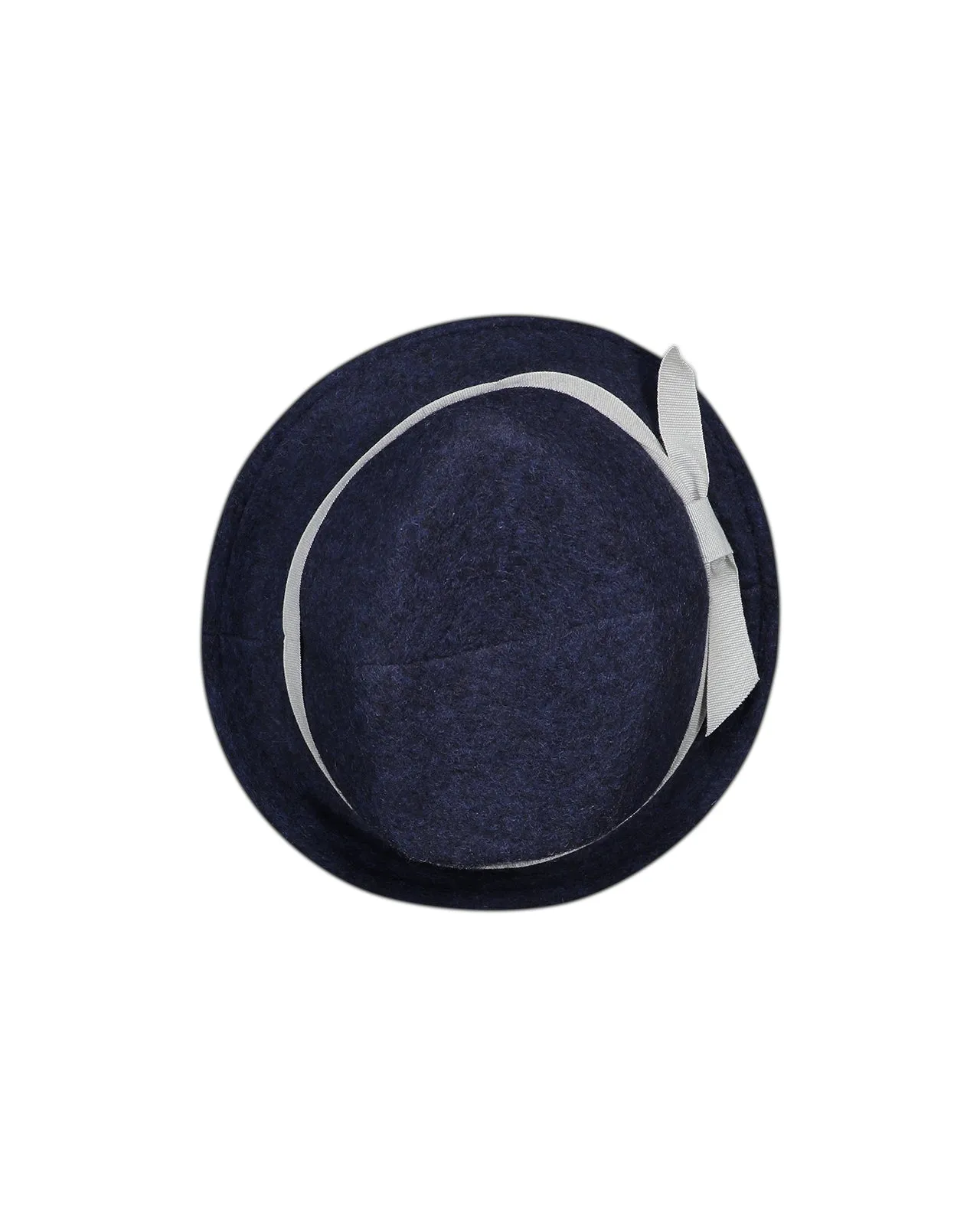 Blue Narrow Brim Felt Hat