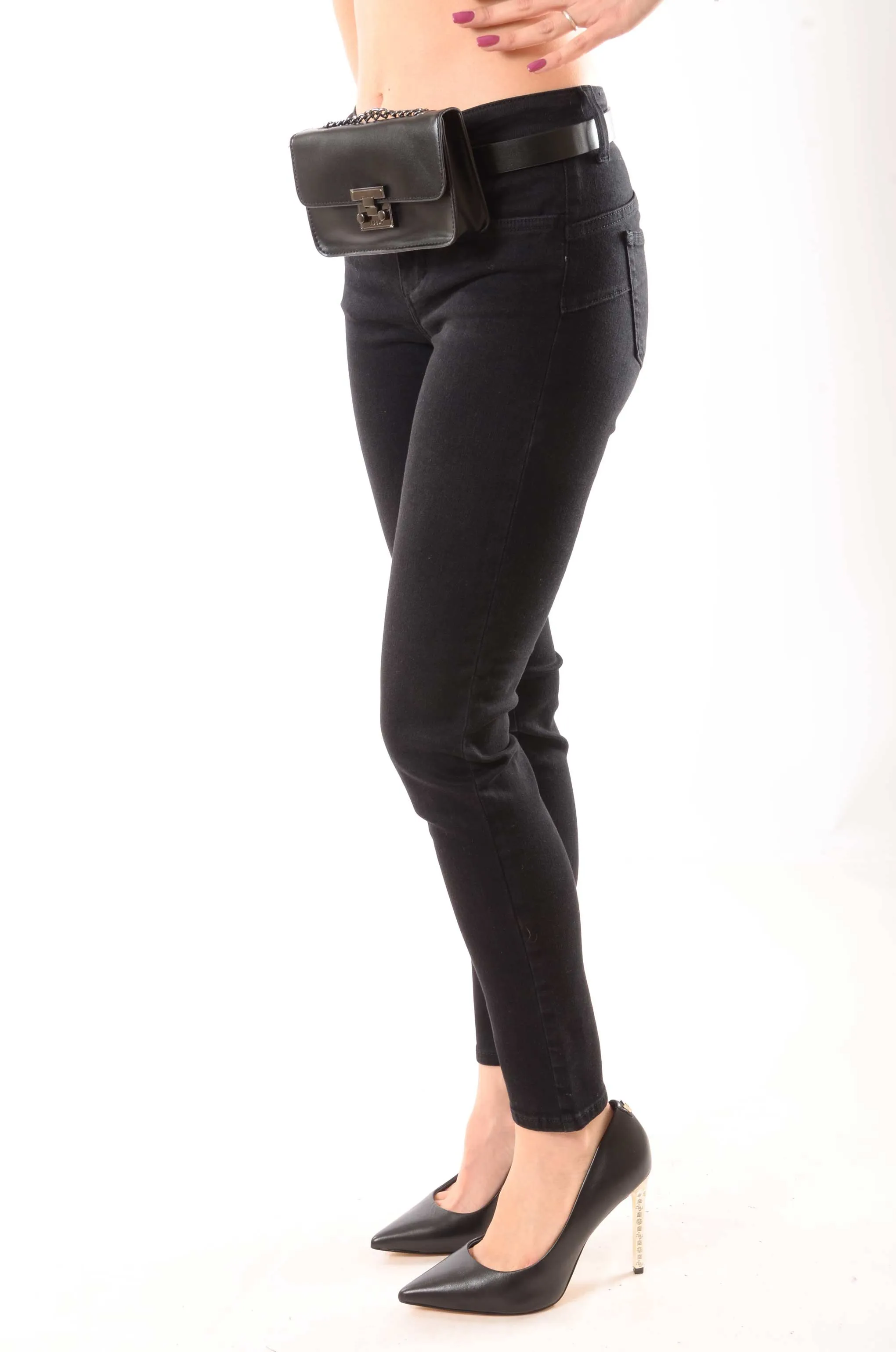Jeans Skinny con Chiusura Bottom Up e Tasca Liu Jo