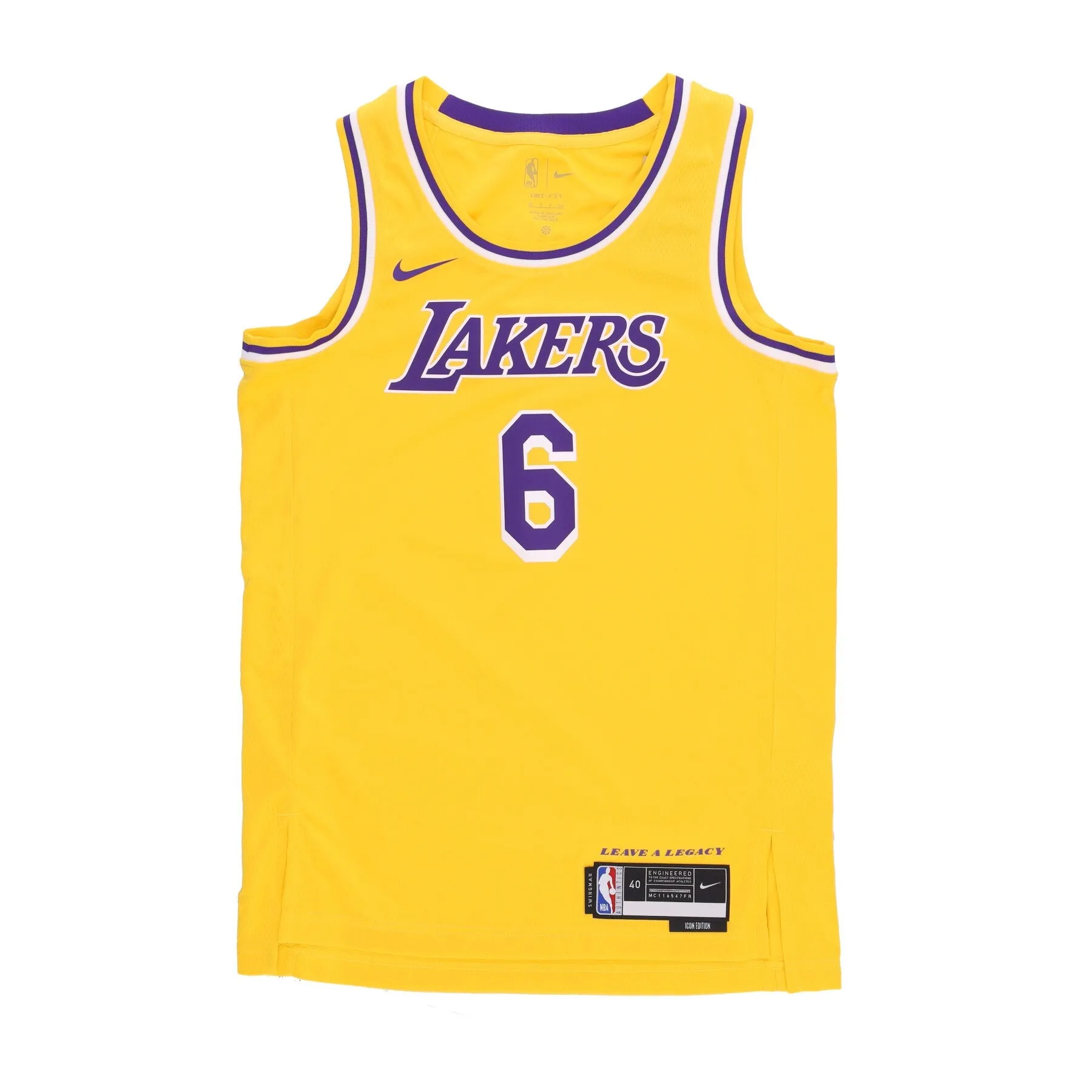 Lebron James Los Angeles Lakers Icon Edition Dri-fit Swingman Jersey