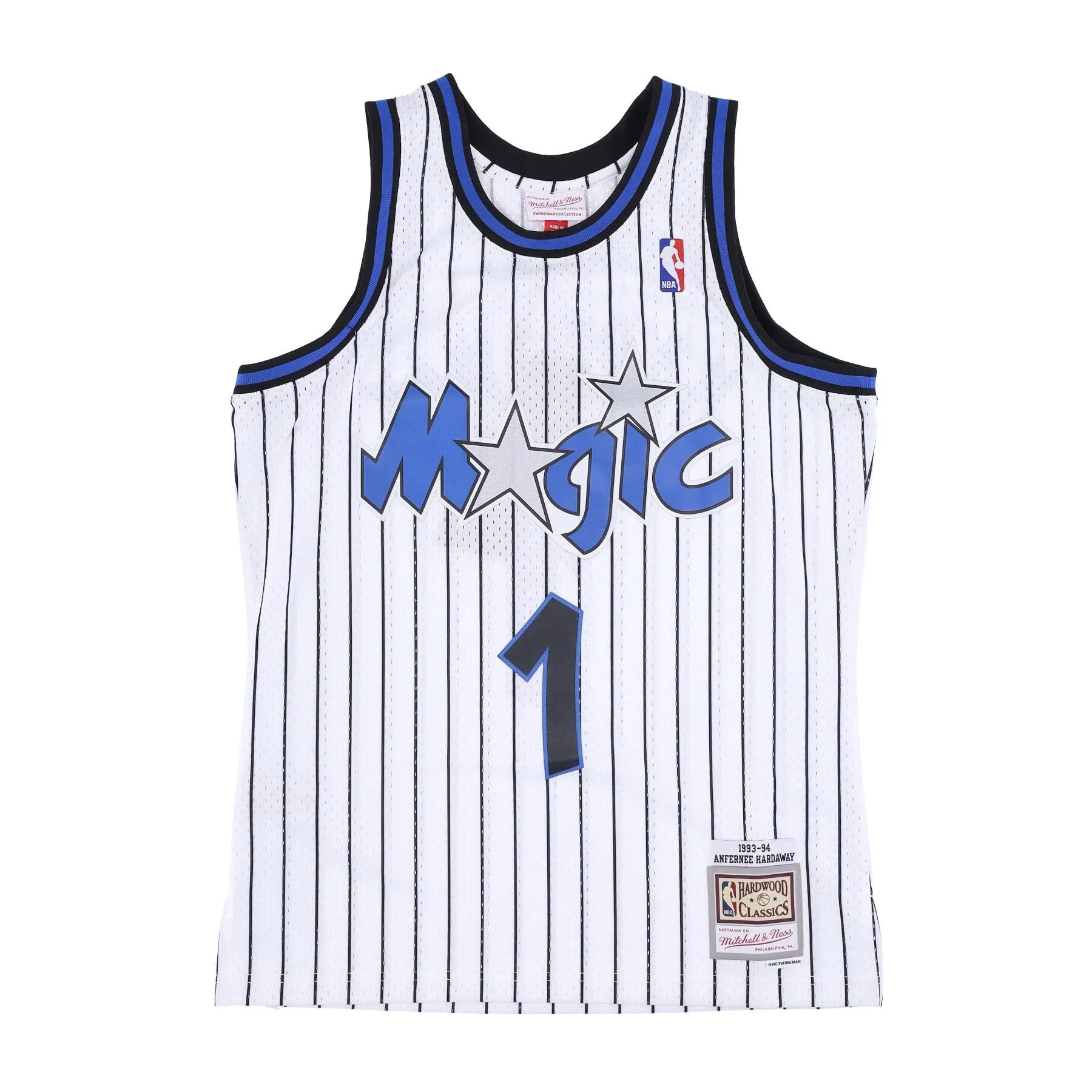 NBA Swingman Jersey Hardwood Classics No 1 Anfernee Hardaway Orlando 1993-94