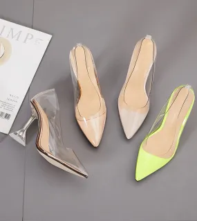 Clear Heel Jelly Sandals High Heel Slippers