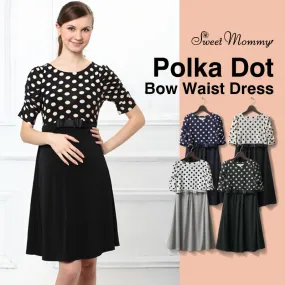 Polka Dot Maternity Nursing Dress