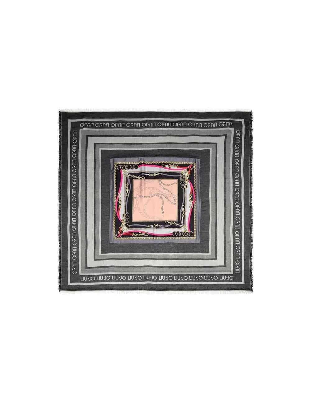 Foulard Square Jacq/Con - Nero