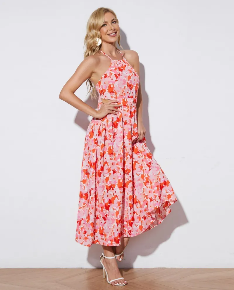 Vestito Estivo da Donna con Cinturino all'Americana Senza Schienale da Altalena