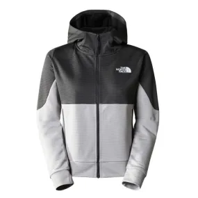 Women's Meld Grey/Asphalt Grey/TNF Black Summer Technical Fleece Jacket with Zipper and Hoods by THE NORTH FACE